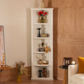 Tall Bookshelf with LED Light Strip, 5-Tier