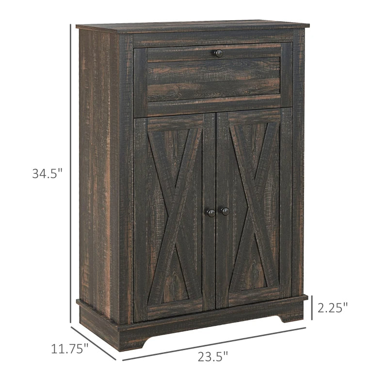 Farmhouse Sideboard Storage Cabinet With Doors And Drawer For Kitchen