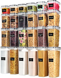 Airtight Food Storage Containers With Lids 24 Pack Reusable Kitchen Pantry