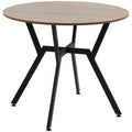 35 Inch Round Dining Table, Modern Dining Room Table with Steel Base
