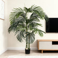 6FT Artificial Palm Tree with Black Plastic Pot, Tropical Fake Plant Indoor