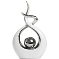 Modern Abstract Ceramic Statue, White