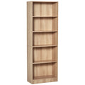 5-Tier Bookcase Storage Bookshelf Display Shelves With Adjustable Shelves