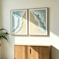 Framed Ocean Wave Wall Art, 24 x 32 in, Set of 2