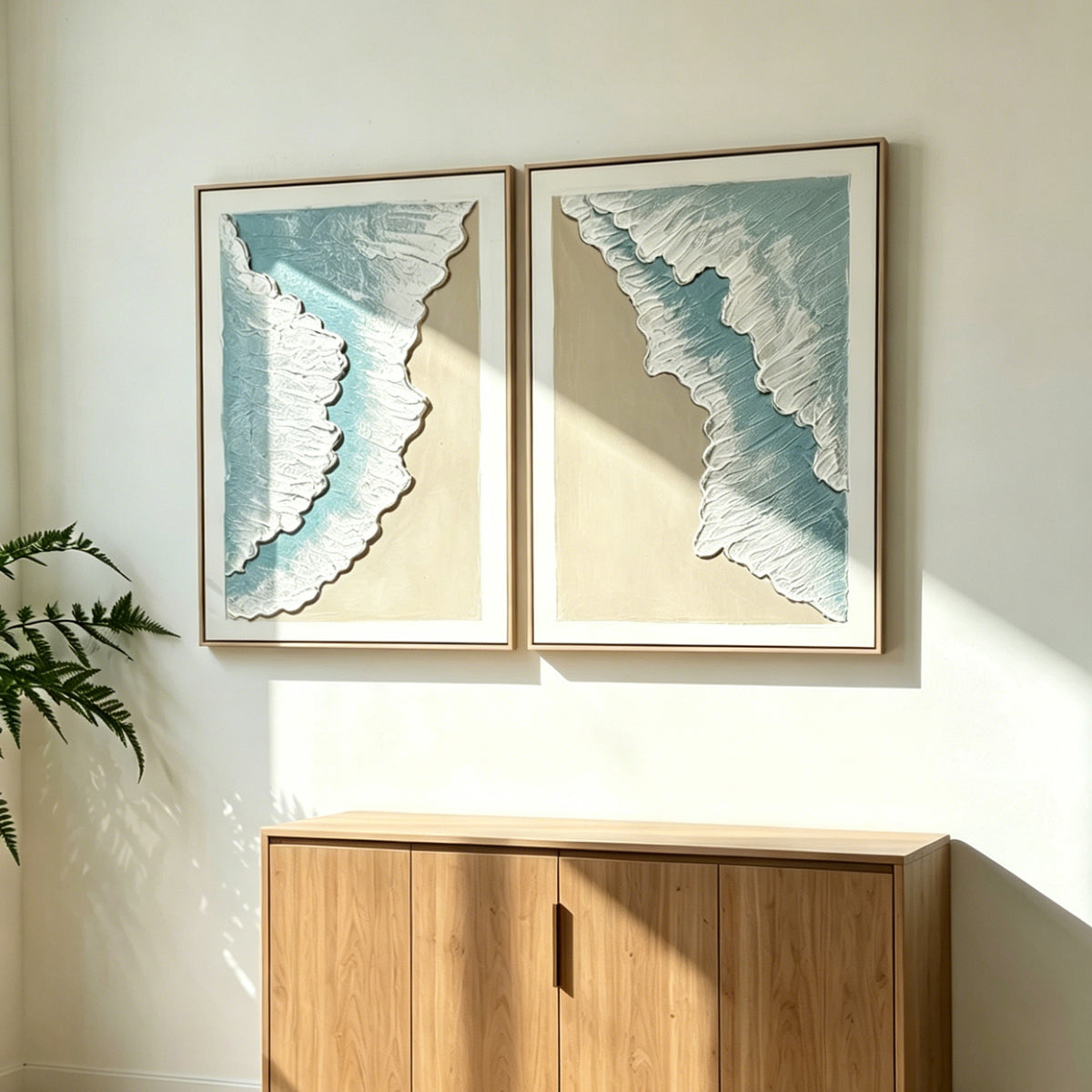 Framed Ocean Wave Wall Art, 24 x 32 in, Set of 2