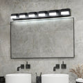 Modern Bathroom Vanity Lighting 6-Light LED Vanity Lights Chrome