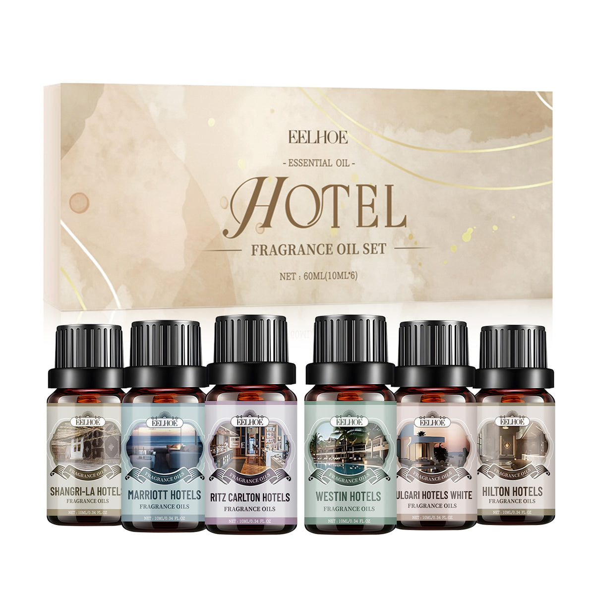 Hotel Fragrance Oil Set 6 Pack Scented Oils