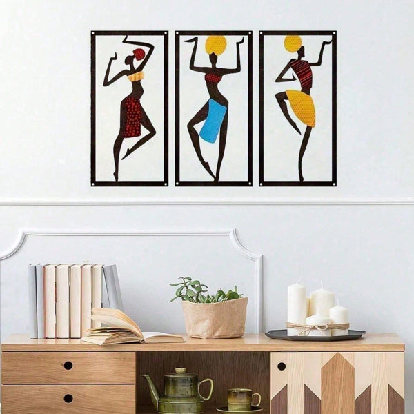 Bohemian African Dancer Macrame Wall Hanging