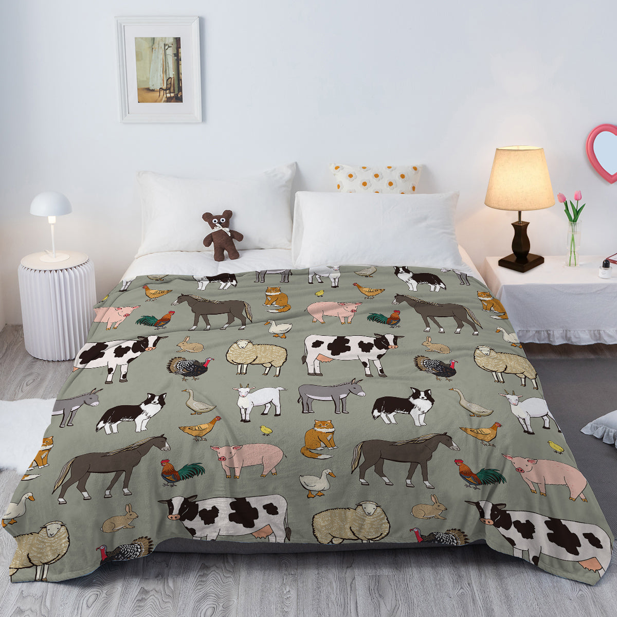 Various Animals Blanket Soft Pig Horse Durable Comfortable Blanket Women A Dult Birthday Gift Home Decoration Sofa Couch Office Bed Camping Travel, 150x200cm Temu Can Only Be Self-picked Up