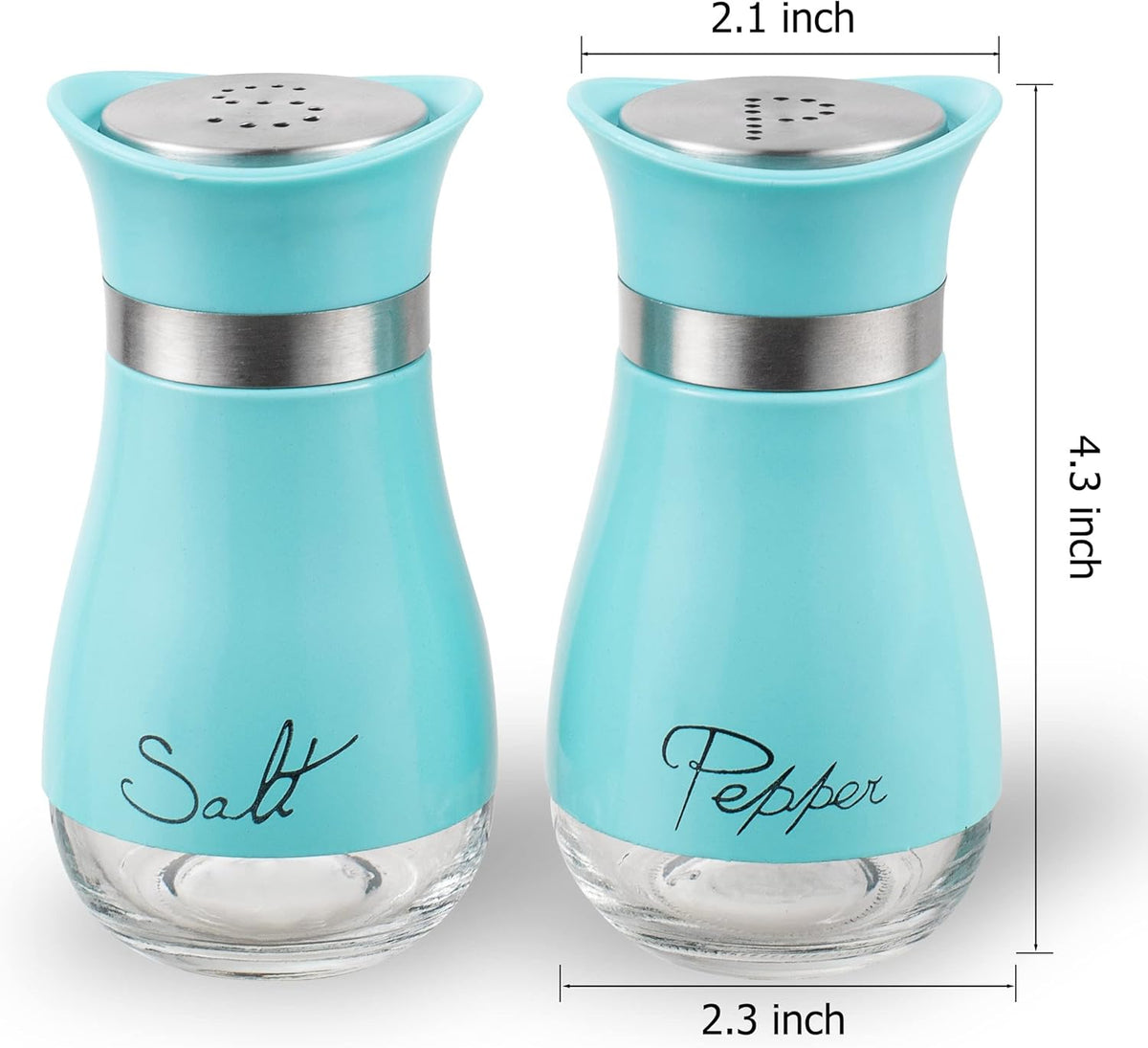 Salt and pepper shaker set, blue