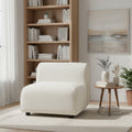 Modern Curved Upholstered Accent Chair Plush Design Living Room