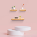 Floating Wall Shelves, 23.6 in, Maple