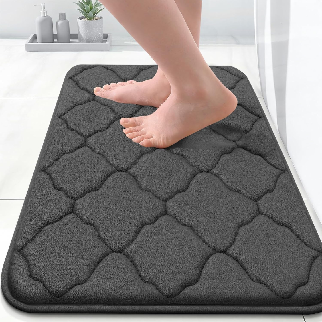Memory Foam Bath Mat, Black