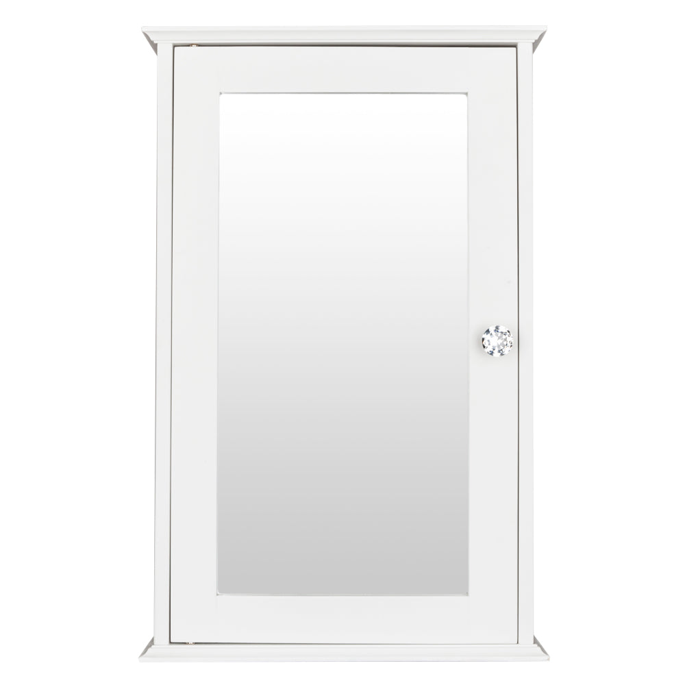 Bathroom Mirror Wall Cabinet Single Door White