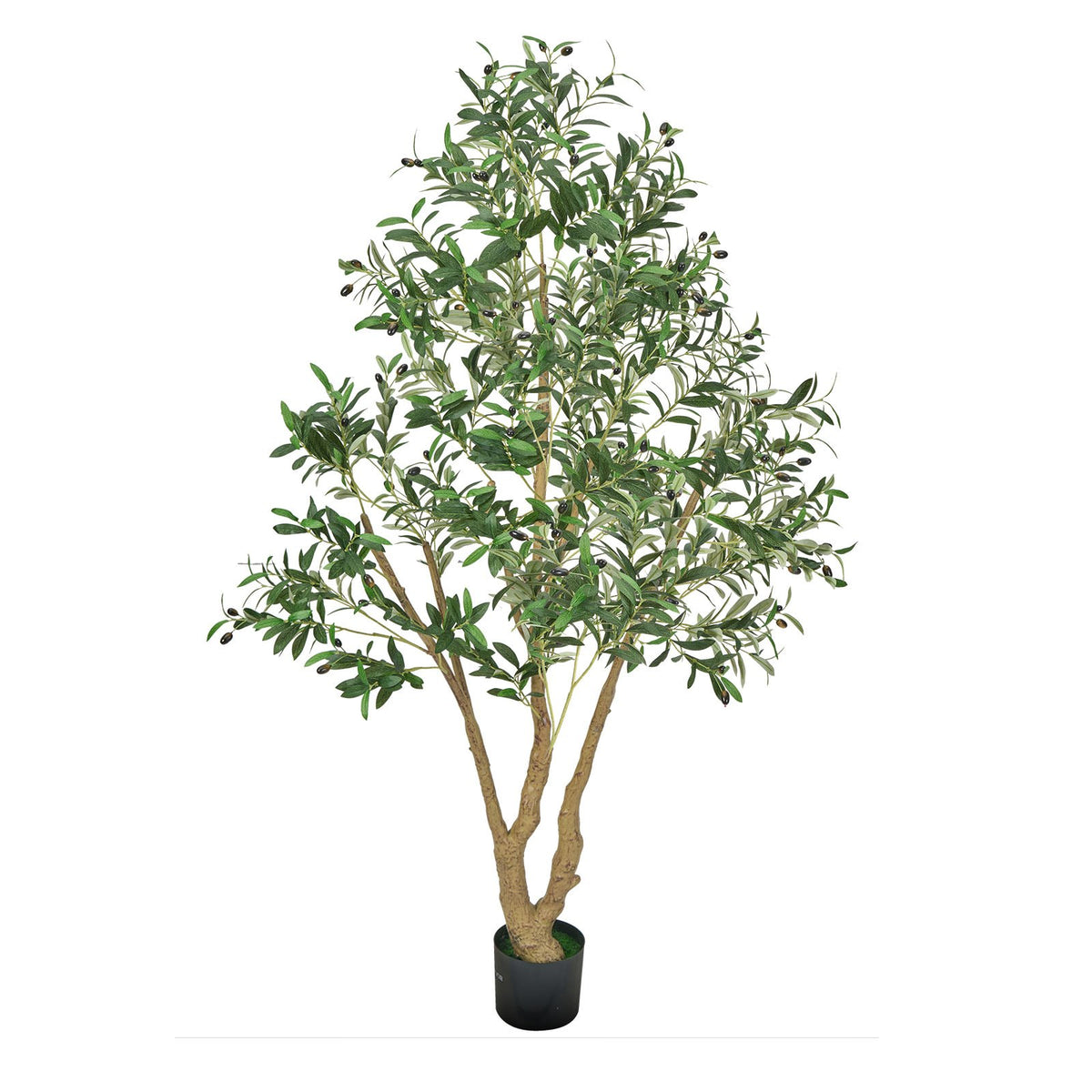 6FT Artificial Olive Tree Tall Fake Plant With Black Pot For Home Office Decor
