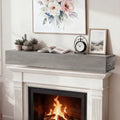 60 Inch Rustic Wood Fireplace Mantel Wall-Mounted Floating Shelf