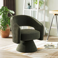 Swivel Barrel Accent Chair Modern Upholstered Large Living Room