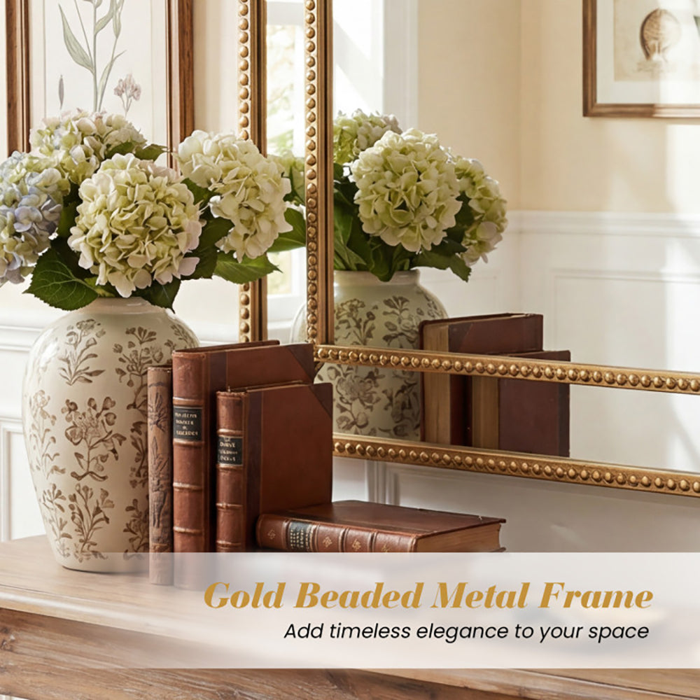 Gold Beaded Wall Mirror