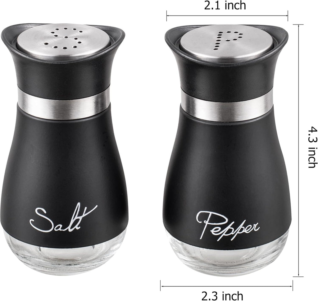 Salt and pepper shaker set, black