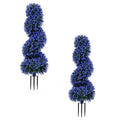 2 Pack Realistic Lifelike Faux Spiral Plant All-Weather PE Artificial - Large