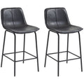 Bar Stools Set of 2, Upholstered Counter Height Bar Chairs For Kitchen