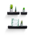 Floating Wall Shelves, 17.9 in, Brown