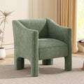 Modern Barrel Chair Accent Chair 29.9 Inch Upholstered Armchair Gray