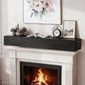 48 Inch Rustic Wood Fireplace Mantel Wall-Mounted Floating Shelf