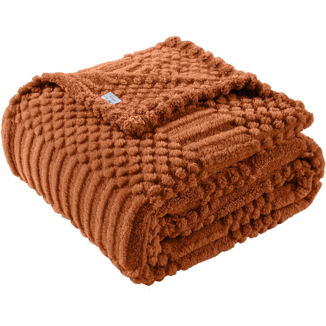 Rust Throw Blanket Soft Fluffy Fleece
