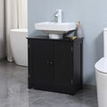Bathroom Cabinet with 2 Doors and Shelf Bathroom Vanity, Black