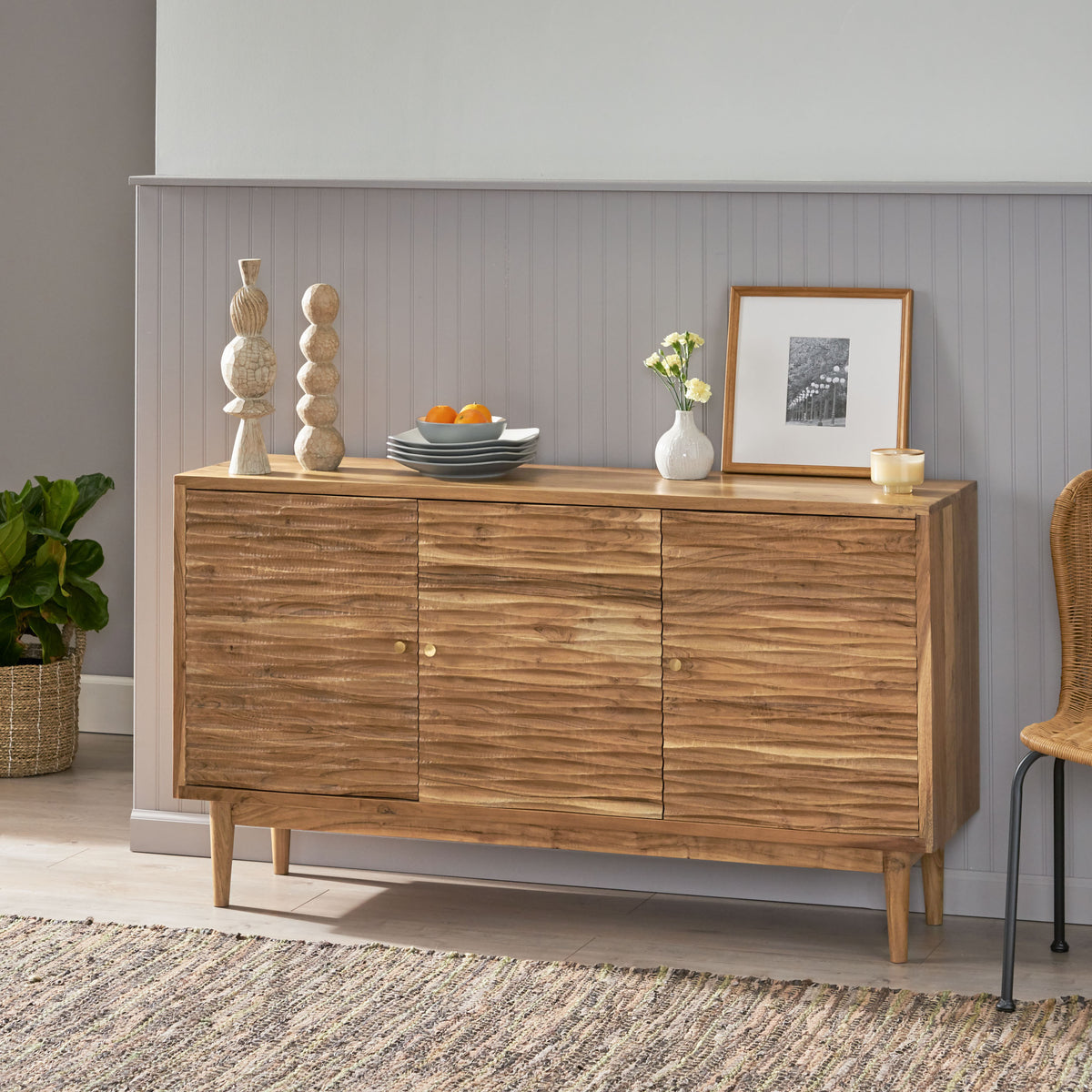 3-Door Sideboard Storage Cabinet