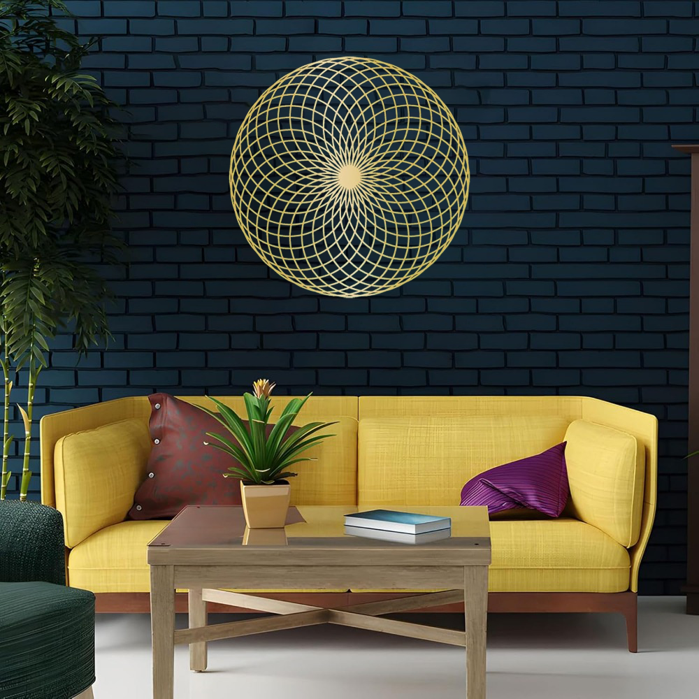 Sacred Geometry Mandala Metal Wall Art