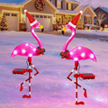 Solar Flamingo Garden Lights 2 Pcs Waterproof