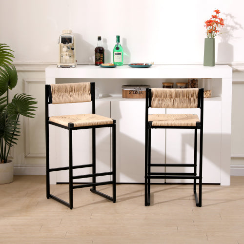 Honey Bar Stool Set Of 2 Upholstered Counter Height