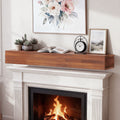 72 Inch Rustic Wood Fireplace Mantel Wall-Mounted Floating Shelf