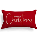 Merry Christmas Throw Pillow Covers, Red