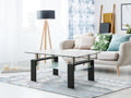 Rectangle Glass Coffee Table, Clear Coffee Table, Modern Center Table For Living Room