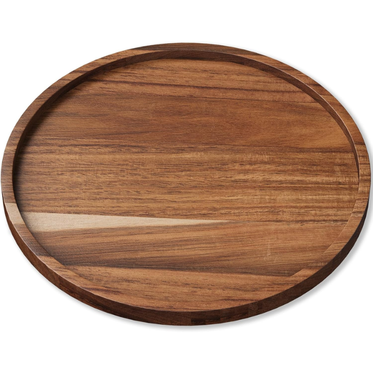 Acacia Wood Decorative Tray, 8.7 in