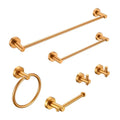 Bathroom Hardware Set Thicken Space Aluminum 6 PCS Towel Bar Set