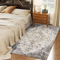 4x6 Vintage Machine Washable Area Rug Blue
