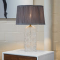 High Quality Hotel European Modern Bed Side Nightstand Decorative Led Table Desk Lamp Luxora Table Lamp Gold - Clear And Grey 110-120V