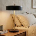 Bedroom Table Lamp Nordic Home Creative Romantic Warm Study Room Desk Bedside Lamp Black Outer White Inner 110-120V