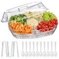 Chilled Serving Tray With Lid, 4 Compartments