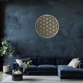 Zen Lotus Metal Wall Art Boho Floral