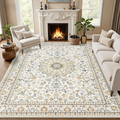 5x7 Area Rug Living Room Washable Vintage Rug For Bedroom Beige