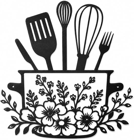 Black Farmhouse Metal Kitchen Wall Decor