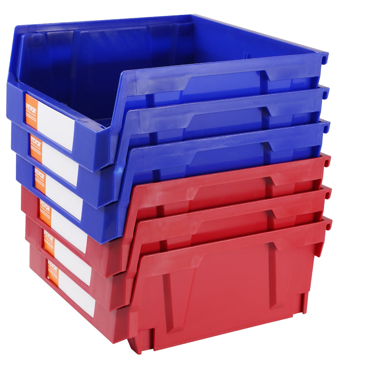 Plastic Storage Bin 11x11x5 Inch Hanging Stackable Kitchen Organizer