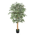 Artificial Ficus Tree, 5 ft, With Black Pot