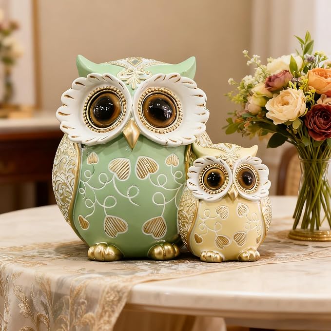 Decorative Owl Statue, Multicolor