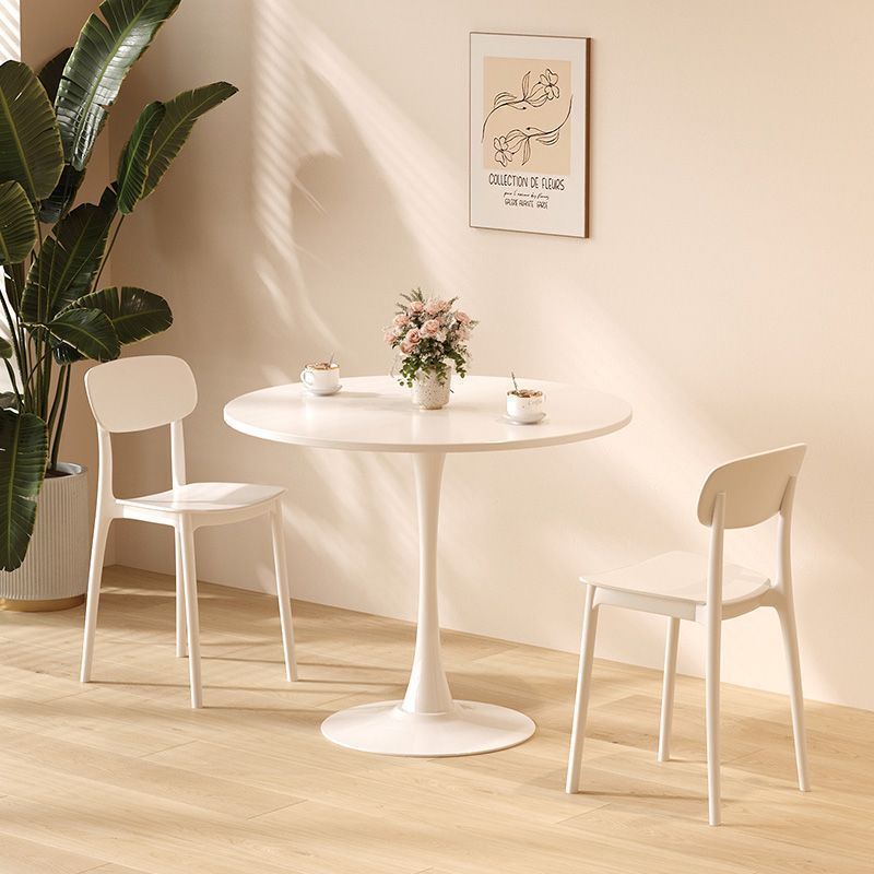 Modern Round Dining Table, 31.5' Kitchen Dining Room Furniture